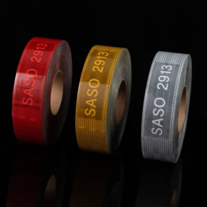 High Visibility SASO 2913 Reflective Tape for Truck Safety Warning Signs Acrylic Adhesive Tape for Safety
