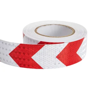 High Visibility Water Activated Reflective Stickers Custom Logo ECE 104 PET Semi Cut Tape Segmented Precut Custom Cut Tape