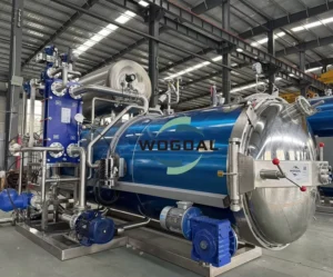 Horizontal Batch Food Retort Autoclave Sterilizer with Double Door Stainless Steel 304 Baskets