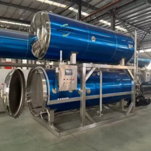 Horizontal Rotary Autoclave Food Sterilizer Water Immersion Retort Sterilizing Machine for Canned Meat