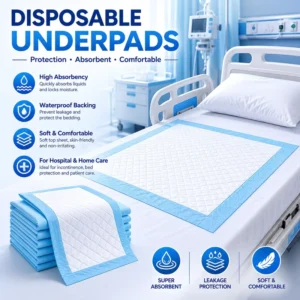Hospital Disposable Absorbent Nursing Bed Liner Pad Care Bed Pad Disposable Hospital Absorbent Underpad Supplier