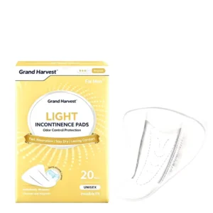 Hospital Grade Men’s Incontinence Pads Factory Direct Fast Absorption Odor Control Invisible Fit Leak Pads