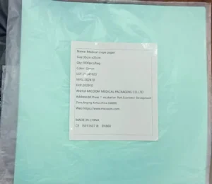 Hospital Medical Good Quality Price Sterilization Wrapping Crepe Paper Factory Custom Green White Blue Crepe Paper