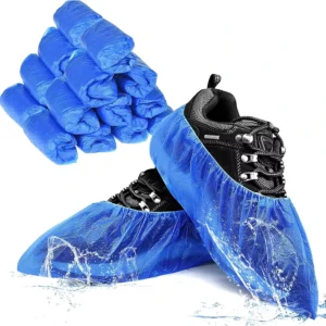 Hospital Medical Grade Protective Disposable Cleanroom Anti Skid Indoor CPE Waterproof Shoe Cover