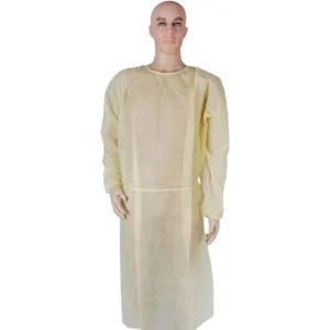 Hospital Protective Clothing PE PP Material CE Certified Adult Use Ultrasonic Welding Sterile Medical Disposable Isolation Gown