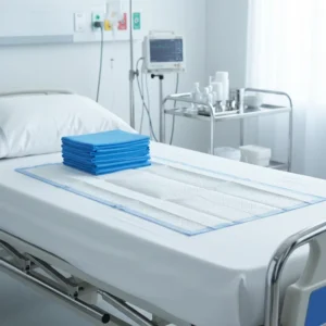 Hospital Use Emergency Medical Training Supplies Disposable Waterproof Fluff Pulp 5 Ply Bed Sheet Surgical