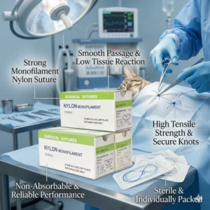 Hospital Use Polyglactin 910 Silk Nylon 1 0 2 0 3 0 4 0 75cm Veterinary Sutures With Needle