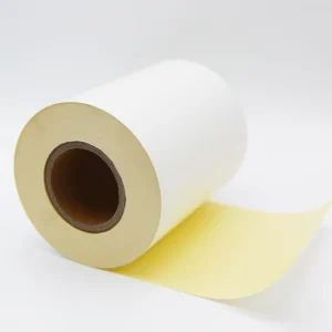Hot Melt Self adhesive Matte White Semi gloss Coated Paper Sticker Giant Roll