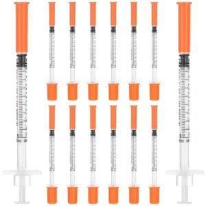 Hot Selling Customizable U40 Disposable Insulin Syringe 0.5ml Syringe with Needle U 100 Can Used Animals