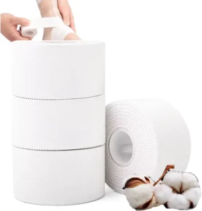 Hot Training First Aid Injury Bandage Tennis Gymnastics Boxing Serrated Cotton White Sports Tape 2.5 cm
