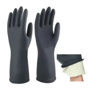 Hotsale Black Diamond Pattern Palm Industrial Anti slip Chemical Resistant Hand Safety Flocklined Latex Rubber Work Gloves