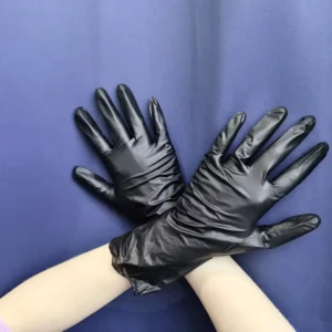 House Cleaning Pet Care Food Grade Black Vinyl Gloves for Car Cleaning