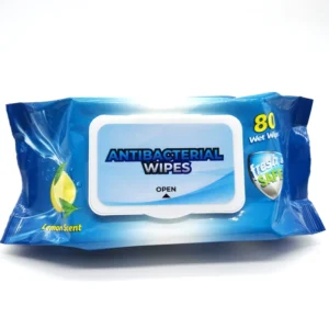 Household Alcohol Free Antibacterial Wipes All Purpose Cleansing Sanitizing Wipes Lemon Scent Surface Disinfecting Wet Tissue