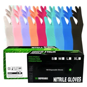 Household Industrial Food Tattoo Nail Art Beauty Salon Latex free Mechanic Blue Disposable Nitrile Gloves Size S