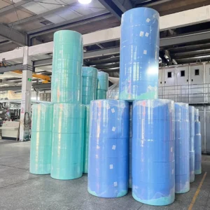Hydrophilic Spunlace Wood Pulp Non Woven Fabric Rolls for Home Textiles Medical Grade