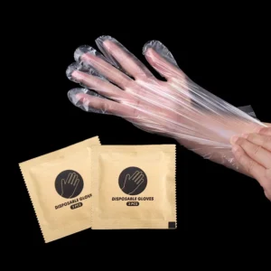 Hygienic Individually Packed PE Gloves Custom LOGO Printing OEM Supported Factory Direct HDPE Disposable Gloves Supplier