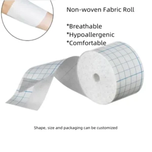 Hypoallergenic Elastic Stretch Breathable Wound Dressing Fixation Spunlace Non Woven Acrylic Adhesive Single Coated Surgical