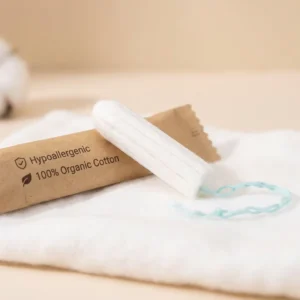 Hypoallergenic Organic Cotton Digital Tampons Individually Paper Wrapped Eco Friendly Medical Grade for Women Sensitive Skin