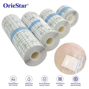 Hypoallergenic Skin Friendly Waterproof Medical PU Film Roll Breathable Transparent Wound Jumbo Casting