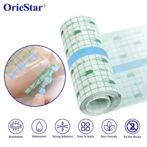 Hypoallergenic Waterproof Transparent Medical PU Film Tape Roll Breathable Adhesive Membrane for IV Cannula