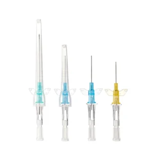 I.V. Color Coded Butterfly Veterinary IV Catheter Needle Injection Port and Wing Cannula