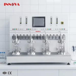 INOBIO JB X Laboratory Benchtop Multiple Glass Bioreactor Cell Culture Glass Bacterial Fermenter for Parallel Tests