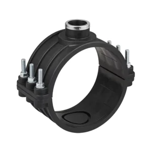 IRRIPLAST PN10 16bar Irrigation Water Supply PP Compression Fittings HDPE PLASTIC Female Clamp Saddles with Reinforcing Ring