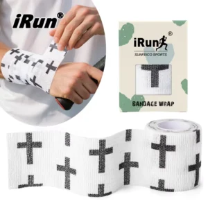 IRun Custom Sports Athletic Self Adhesive Bandage Wrap Waterproof Running Elastic Bandage Football Baseball Cohesive Bandage
