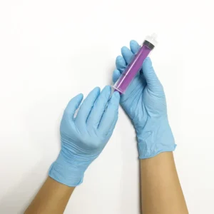 ISO CE Blue Nitrile Gloves Medical Food Cleaning Powder Free Factory