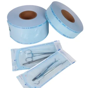 ISO Certificated Disposable Flat Reel Sterilization Roll Bag Medical Consumables Instrument Self Sealing Sterilization Pouch