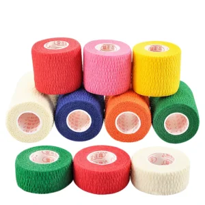 Idealplast Colorful Cohesive Bandages Self Adhesive Sports Tape for Protecting Ankle