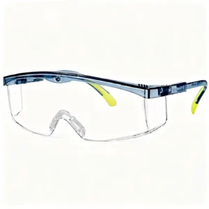Impact Resistance Crystal Blue Frame Transparent Lenses Protective Eye Shield Safety Glasses