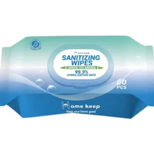 In-Stock 60 Pcs Green Tea Scented Sanitary Wet Wipes Baby Anti-Bacterial FDA Certified Wipes