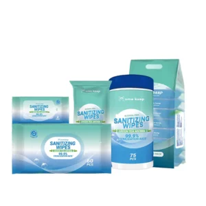 In Stock 75 Pcs Sanitizing Bucket Wet Wipes Baby Anti Bacterial E Commerce FDA Certified Wipes