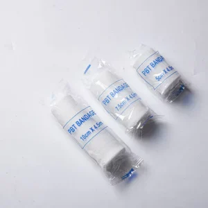Individual Pack Medical Elastic PBT Bandage Wrap Wound Dressing CE Certified Class I 5cm 3in China Shelf Life OEM