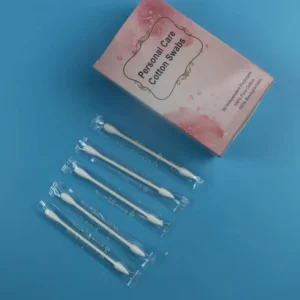 Individual Packing Biodegradable Cosmetic Cotton Bud Swab for Makeup Removing