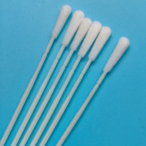 Individual Wrapped Flocked Nylon Oral Swab Sterile Flu Test Swab Specimen Collection Swab with 30mm Breaking Point