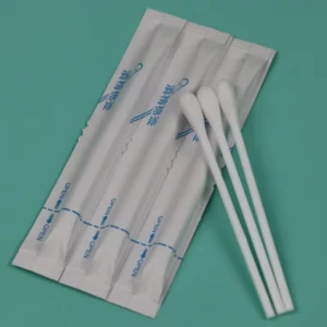 Individual Wrapped Medical Use Pre wet Cotton Swab Applicator with Alcohol