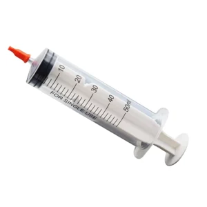 Industrial 50ML Direct Injection Hand Push Syringe Bulk Needle Free Liquid Plastic & Rubber Machinery Parts with Syringe Cap