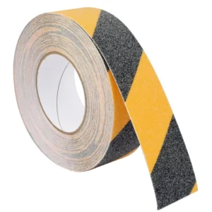Industrial Black Yellow Hazard Warning Tape High Visibility PVC Floor Marking