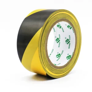 Industrial Black Yellow Hazard Warning Tape High Visibility PVC Floor Marking