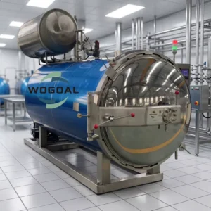 Industrial Canned Meat Food Sterilizer Bottle Food Water Spray Retort Horizontal Steam Autoclave Machine