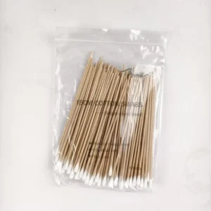 Industrial Cotton Swab with Single-Pointed Wood Tip for Precision Cleaning Single-Use Application