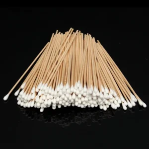 Industrial Gun Cleaning Clean Wooden Handle Round Tip Bamboo Cotton Wood Buds Ear Sticks Swabs