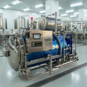 Industrial Horizontal Automatic Autoclave Food Sterilizer Retort Machine with High Productivity