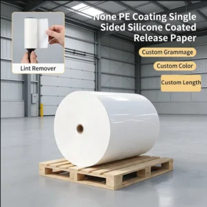 Industrial Jumbo Roll Glassine Paper Silicone Coated Release Liner For Electronic Applications