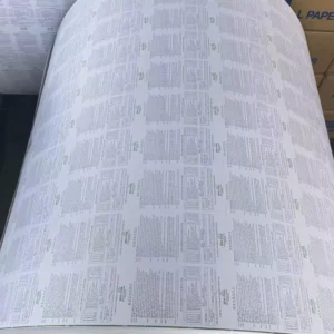 Industrial Raw Material 80GSM High Fiber Strength Zero Breakage 98 102% Brightness Woodfree Offset Printing Paper Roll