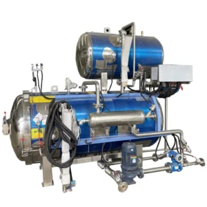 Industrial Steam Heating Spray Sterilizer Retort, Food Grade High Pressure Sterilization Equipment for Canned Food Beverage