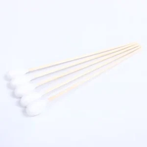Industry Use Single Head Cotton Bud Wooden Stick Cotton Swab 15mm Tip Diameter 200mm Length