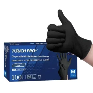 Inkco Disposable Black Nitrile Gloves Thickened Wear Resistant Food Grade Household Non Slip Oil Resistant Safety Gloves